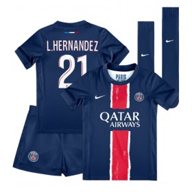 Paris Saint-Germain Lucas Hernandez #21 Hemmakläder Barn 2024-25 Kortärmad (+ Korta byxor)